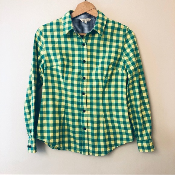 Veri Gude Button Down Shirt Plaid Check & Gingham Size Small - Picture 2 of 8